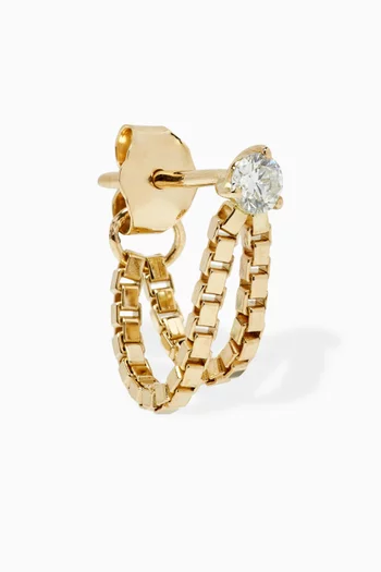 Front to Back Diamond Single Earring in 14kt Gold