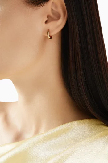 The Essential Ridged Hoop Earrings in 14kt Gold
