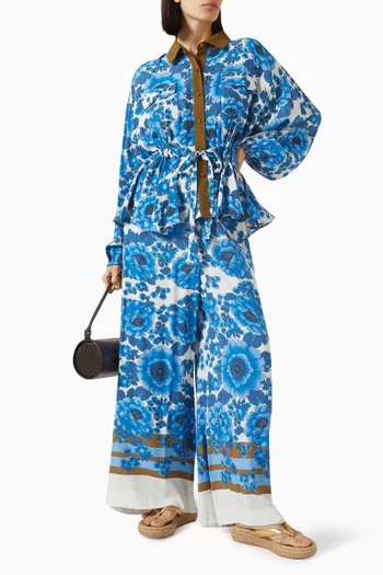 Claudel Waisted Shirt in Viscose