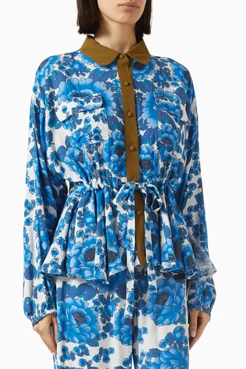 Claudel Waisted Shirt in Viscose