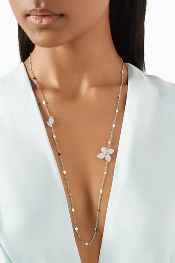 Giardini Segreti Diamond Opera Necklace in 18kt White Gold