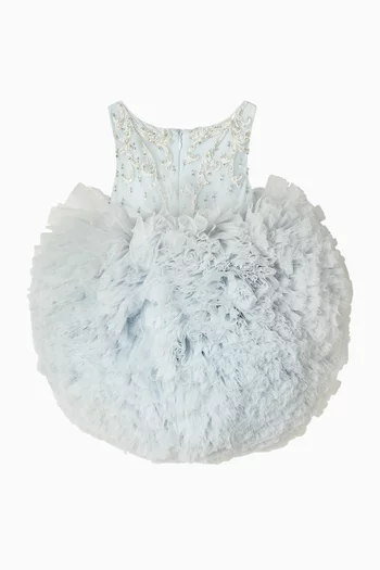 Floral Embellished Pomme Dress in Tulle