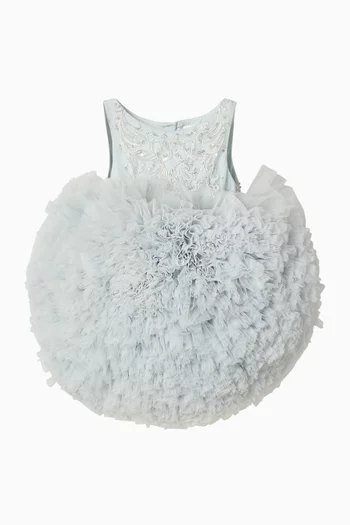Floral Embellished Pomme Dress in Tulle