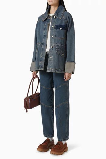 بنطال جينز درو بقصة فضفاضة دينم