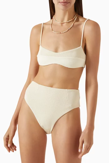 Ribbed Agatha Bikini Top