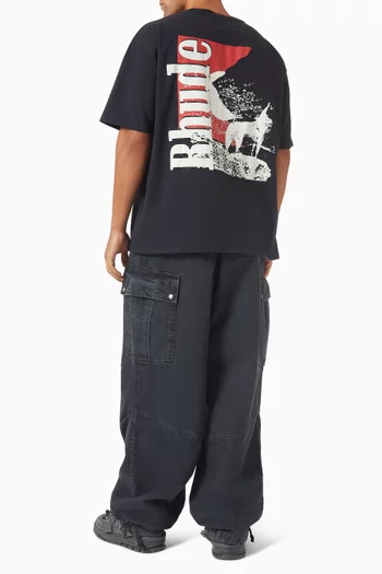 تي شيرت مون لايت وولف بجيب قطن