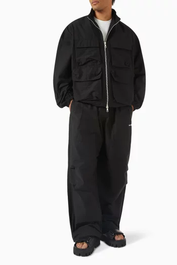 MKI Track Jacket in Washed Cotton Blend