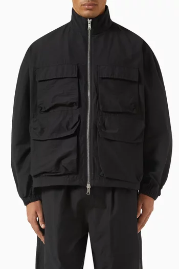 MKI Track Jacket in Washed Cotton Blend