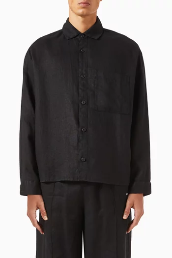 MKI Box Dress Shirt in Linen