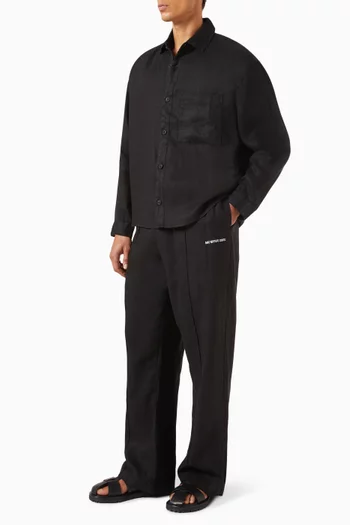 Wide-leg Pants in Linen
