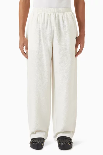 Wide-leg Pants in Seersucker