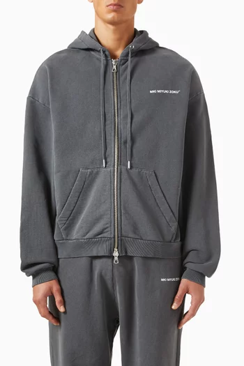 Uniform Zip Hoodie in Cotton-blend