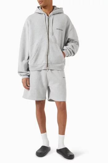 Uniform Zip Hoodie in Cotton-blend