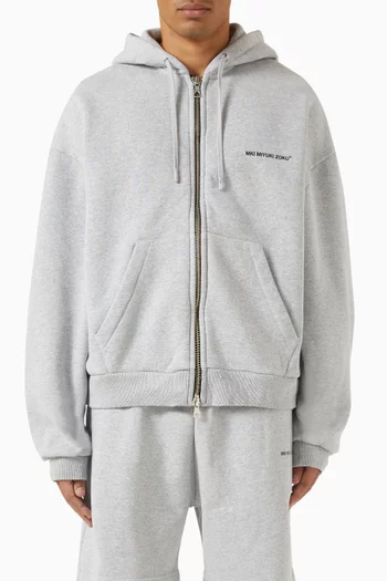Uniform Zip Hoodie in Cotton-blend
