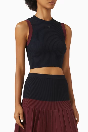 Arie Crop Knit Top in Nylon Blend