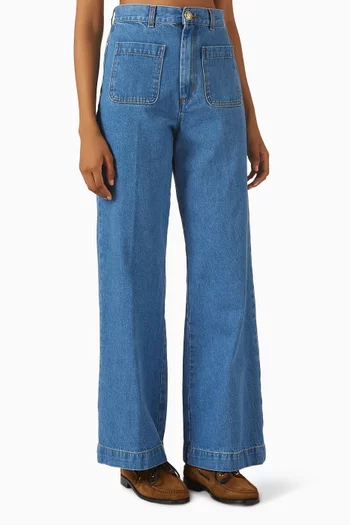 Logan Wide-leg Jeans in Denim