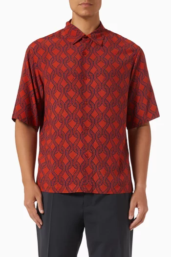Big Robe Print Shirt in Viscose