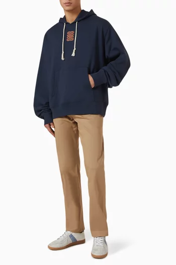 Patch Hoodie in Cotton