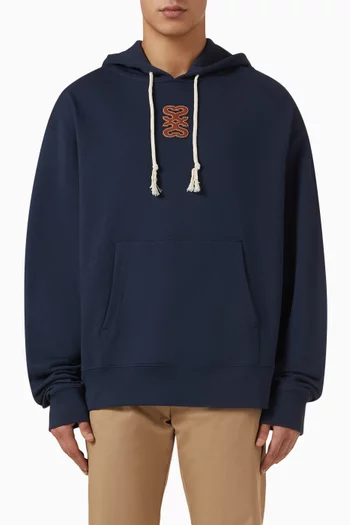 Patch Hoodie in Cotton