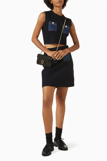 Isolde Top in Knit & Denim
