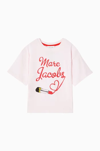 Illustration Logo T-shirt in Cotton
