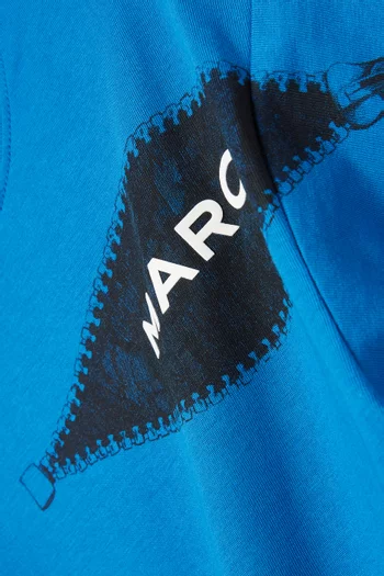 Zip Logo T-shirt in Cotton