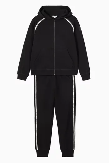 Logo-print Hoodie in Organic Cotton-blend