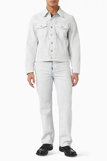 بنطال جينز دينم بملمس متشقق