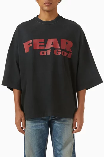 Relaxed Fear Is Gone T-shirt in Cotton