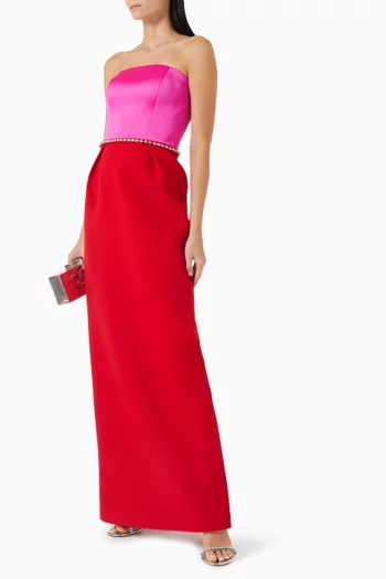 Embellished Colour-block Dress
