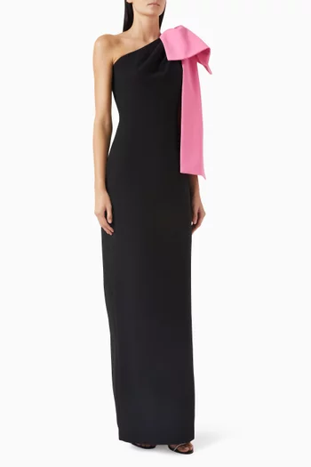 One-shoulder Bow Dress