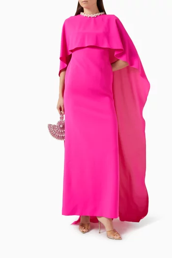 Pearl-embellished Maxi Dress