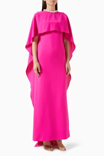 Pearl-embellished Maxi Dress