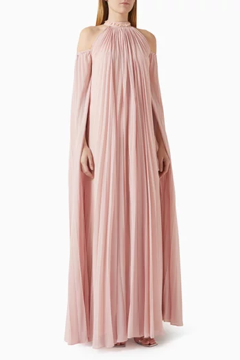 فستان بتصميم كاب بطيات