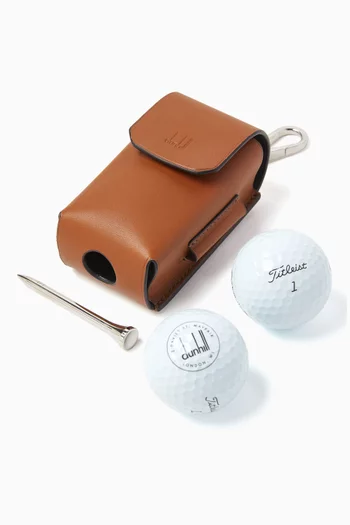 Golf Ball Case in Leather