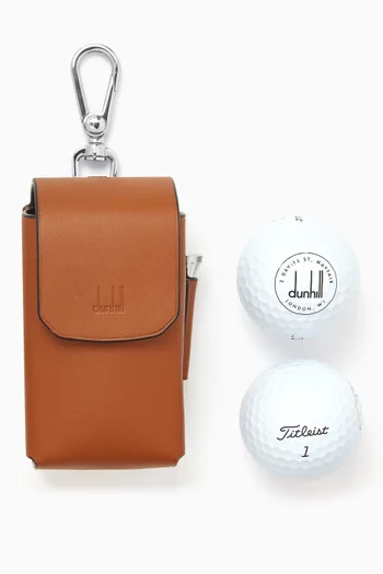 Golf Ball Case in Leather
