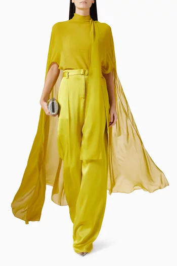 High-low Cape Top in Georgette