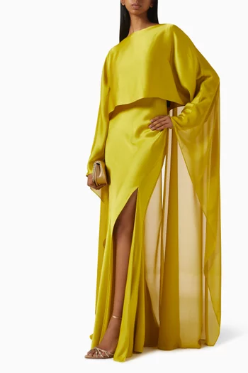 Layered Gown in Satin