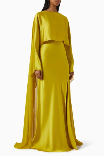 Layered Gown in Satin