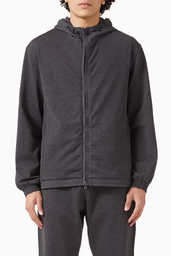 Reversible Hybrid Full Zip Jacket in Wool