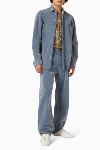 بنطال جينز بقصة ساق مستقيمة دينم