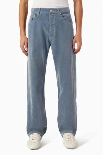 بنطال جينز بقصة ساق مستقيمة دينم