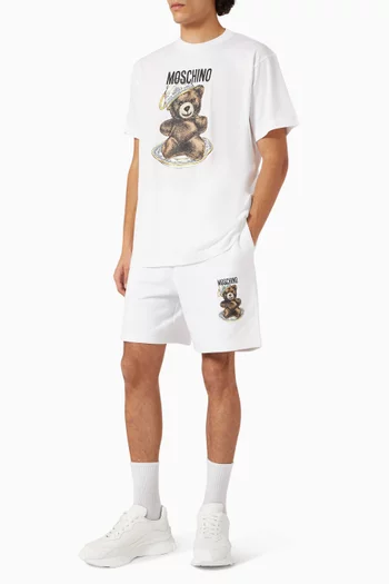 شورت مزين بدب قطن