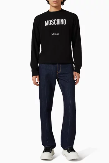 Logo Sweater in Wool-blend