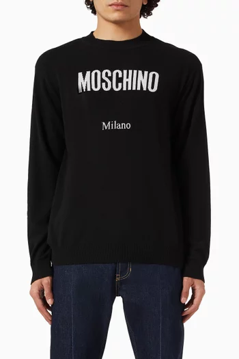 Logo Sweater in Wool-blend