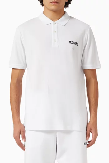 تي شيرت بولو بشعار الماركة قطن