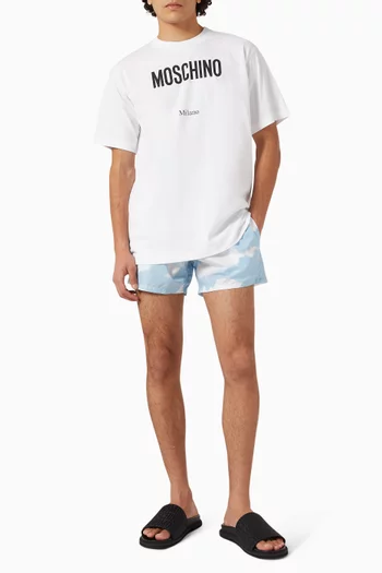 شورت سباحة بنقشة سحاب