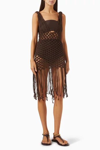 Cami Macramé Dress in Cotton