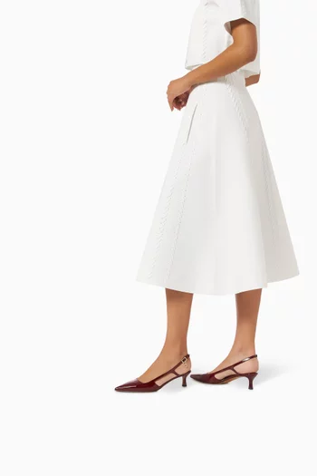 Fryna 70 Slingback Pumps in Patent Leather