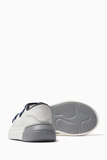 Two-tone Lace Up Sneakers in Leather